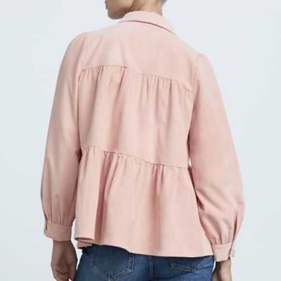 NWT Zara Tiered Corduroy Shirt - Picture 10 of 11